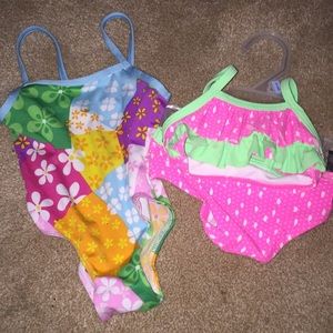 Baby girl swimsuit bundle 3-6 months.